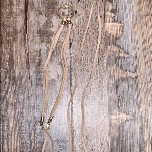 Pacsun leather lariat necklace